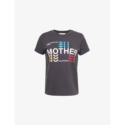 Mother Womens The Sinful Graphic-print Cotton-jersey T-shirt  Glitch