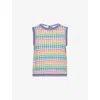Mother Womens Rainbow Dreams Rainbow Open-back Knitted Jumper