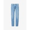 Mother Womens Rolling In The Dough The Relish Sneak Denim Jeans In Blue