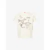 Mother Womens Tequila Sunrise Resort The Boxy Goodie Goodie Graphic-print Stretch-cotton T-shirt Xs In Neutral