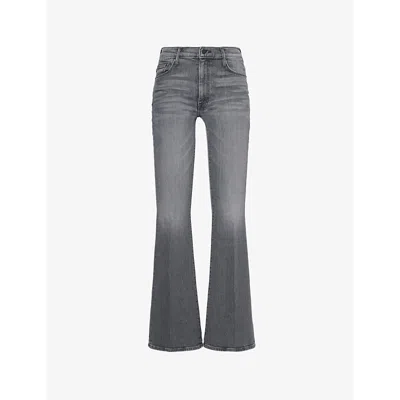 Mother Womens The Weekender Flared Straight-leg Mid-rise Stretch-denim Jeans Wanted