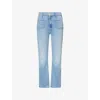 Mother Womens Hustler Patch-pocket Cotton-blend Jeans Tune In Tune Out In Tune In Tune Out