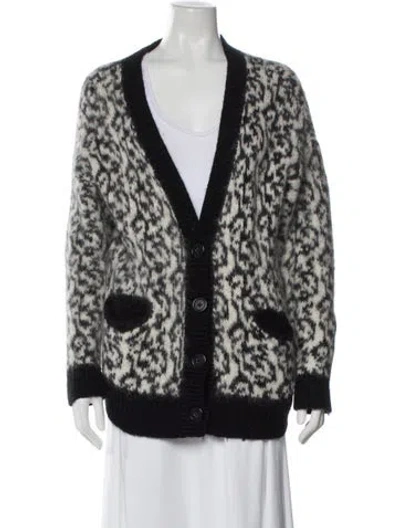 Pre-owned Mother Wool Animal Print Sweater In Black
