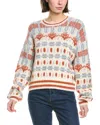 Mother Wool-blend Pullover In Beige
