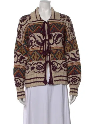 Pre-owned Mother Wool Patterned Sweater In Neutral