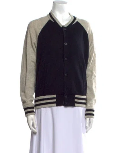 Pre-owned Mother Wool Striped Sweater In Black