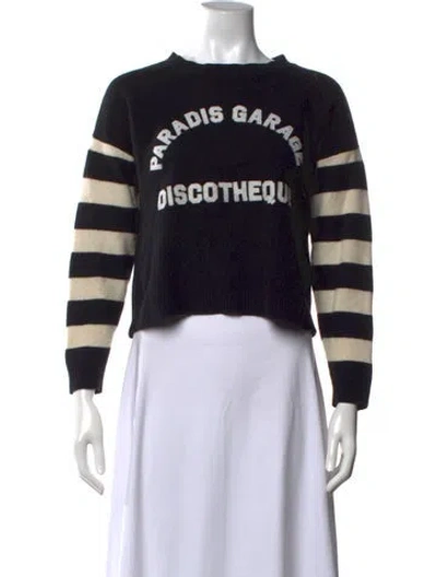 Pre-owned Mother Wool Striped Sweater In Black