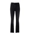 Mother Weekender Flare Leg Jeans In Deep End In Black