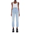 MOTHER WRAPPER PATCH SPRINGY ANKLE JEANS IN CHILL PILL