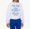 Mother Ziggy Stardust Sweatshirt In Chalk White Multi In White