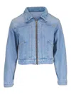 MOTHER ZIP-UP DENIM JACKET