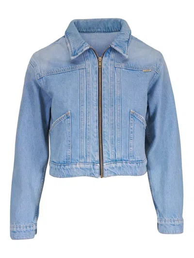 MOTHER ZIP-UP DENIM JACKET