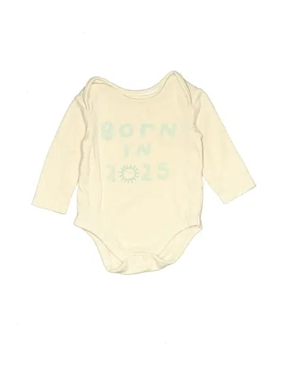 Pre-owned Mothercare Babies' Long Sleeve Onesie In White