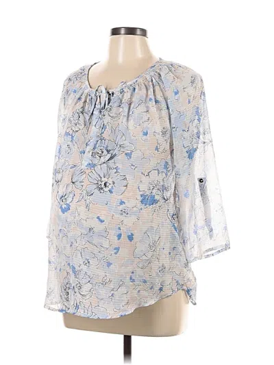 Pre-owned Motherhood 3/4 Sleeve Blouse In Blue