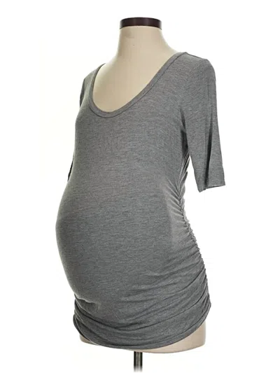 Pre-owned Motherhood 3/4 Sleeve T-shirt In Gray