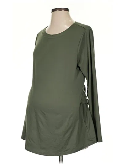 Pre-owned Motherhood 3/4 Sleeve T-shirt In Green