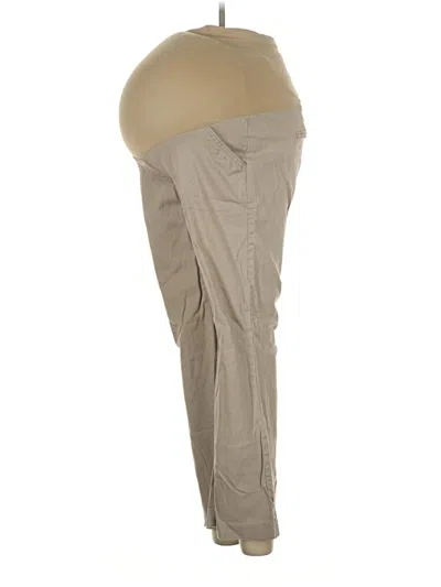 Pre-owned Motherhood Active Pants In Tan
