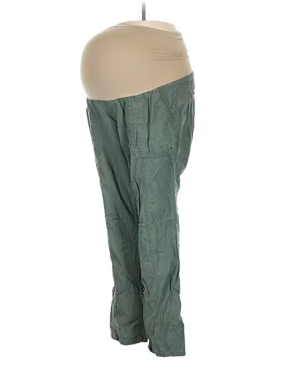 Pre-owned Motherhood Cargo Pants In Green