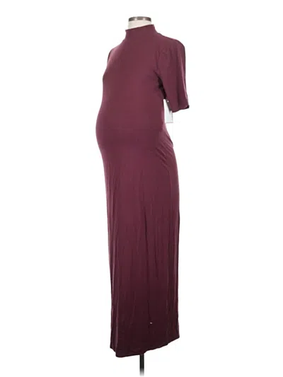 Pre-owned Motherhood Casual Dress In Burgundy