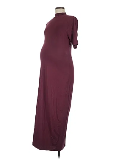 Pre-owned Motherhood Casual Dress In Burgundy