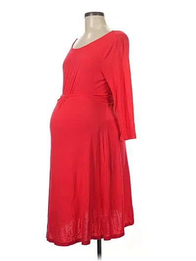 Pre-owned Motherhood Casual Dress In Red
