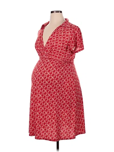 Pre-owned Motherhood Casual Dress In Red
