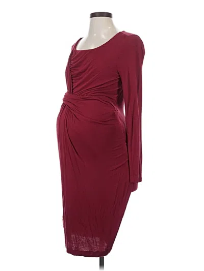 Pre-owned Motherhood Cocktail Dress In Burgundy