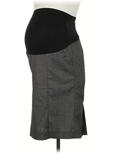 Pre-owned Motherhood Formal Skirt In Gray