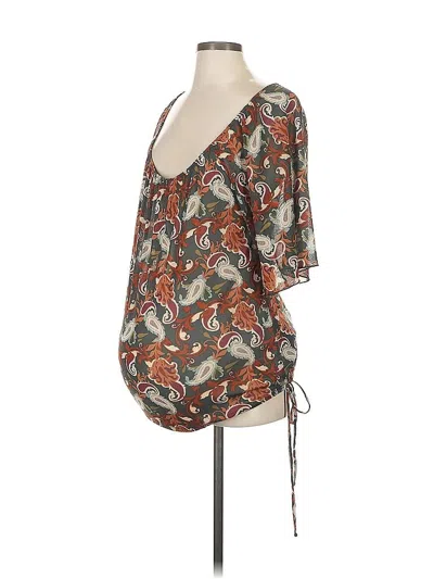Pre-owned Motherhood Kimono In Brown