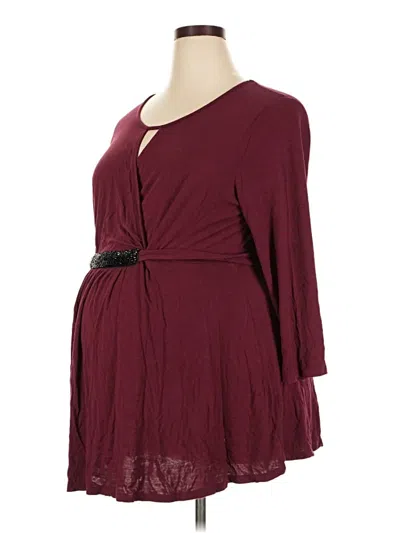 Pre-owned Motherhood Kimono In Burgundy