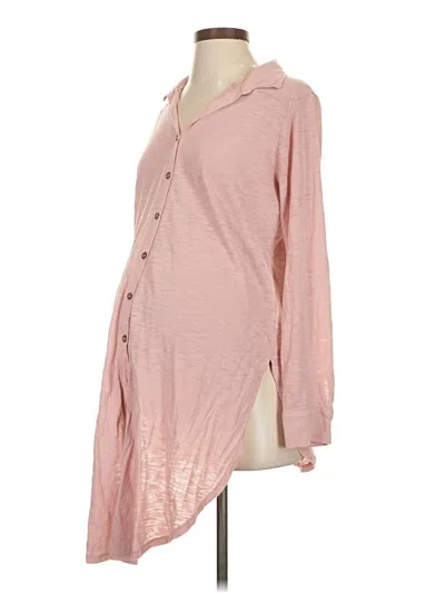 Pre-owned Motherhood Long Sleeve Blouse In Pink
