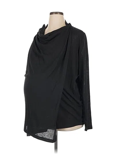 Pre-owned Motherhood Long Sleeve Top Black Cowl Neck Tops