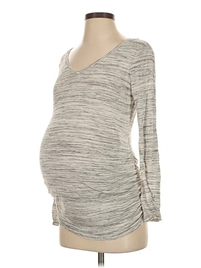 Pre-owned Motherhood Long Sleeve T-shirt In Gray