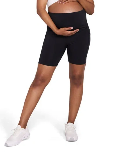 Motherhood Maternity 6 1/2" Active Pocket Maternity Biker Short In Black