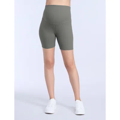 Motherhood Maternity 6 1/2" Ribbed Maternity Biker Short In Green