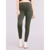 Motherhood Maternity Active Over The Belly Maternity Leggings In Green