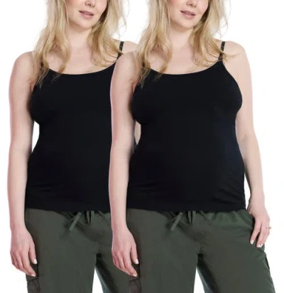 Motherhood Maternity Clip Down Nursing Tank Top Cami In Black