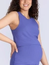 Motherhood Maternity Crew Neck Racerback Cropped Maternity Tank