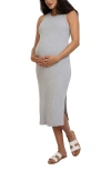 Motherhood Maternity Crew Neck Sleeveless Racerback Maternity Midi Dress