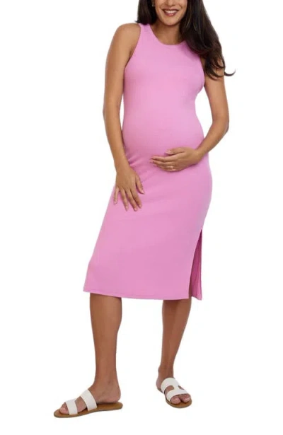 Motherhood Maternity Crew Neck Sleeveless Racerback Maternity Midi Dress