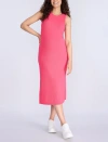 Motherhood Maternity Crew Neck Sleeveless Racerback Maternity Midi Dress In Pink