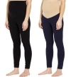 Motherhood Maternity Essential Stretch Secret Fit Over The Belly Maternity Leggings In Black & Navy