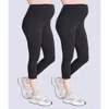 Motherhood Maternity High Waist Over The Belly Active Pocket Crop Legging In Black