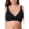 Motherhood Maternity Maternity Cotton Wrap Front Nursing Sleep Bralette, 2-pack In Black