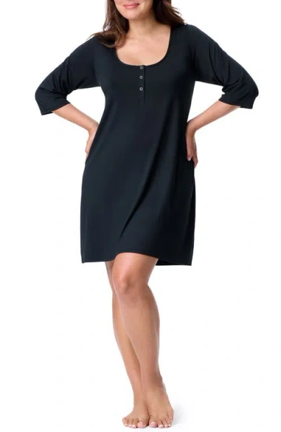 Motherhood Maternity Maternity Sleep Henely Nightgown With Nursing Access In Black