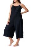 Motherhood Maternity Maternity Sleep Romper With Nursing Access In Black