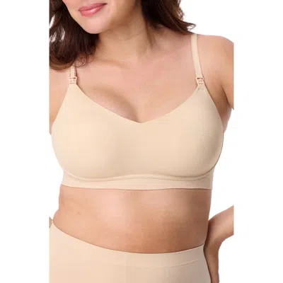 Motherhood Maternity Maternity Wireless Micro Nursing Bra In Blue