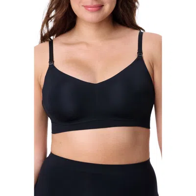 Motherhood Maternity Maternity Wireless Micro Nursing Bra In Black
