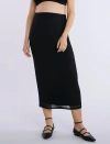 Motherhood Maternity Mesh Bodycon Maxi Maternity Skirt In Black