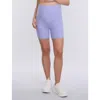 Motherhood Maternity Over The Belly 6 1/2" Maternity Biker Short In Sweet Lavender
